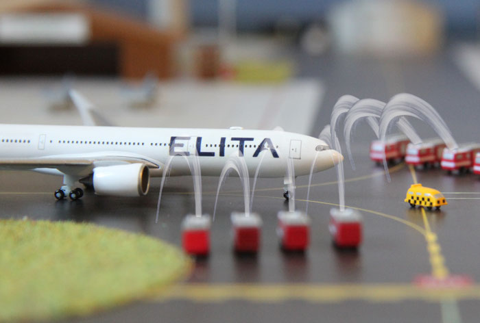 ELITAS neues Flagschiff zeigte sich erstmals zur Wiedereröffnung des Stralsunder Airports am 01. Februar.