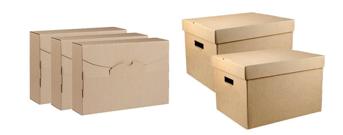 archive boxes and document boxes for office storage