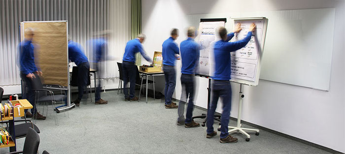 Workshopraum einrichten