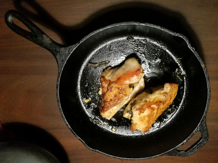 Perfectly Chicken Breast in a cast iron pan