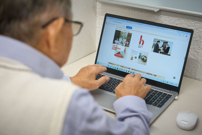 お知らせなどはご自身で更新しているという柏原さん