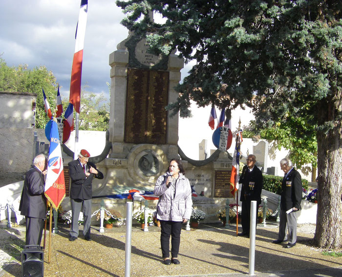 Discours de la présidente du CIQ de Saint-Antoine qui rend hommage au dévouement aussi des femmes lors du 1er conflit mondial 