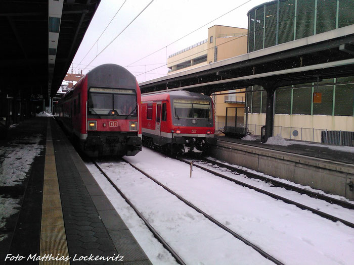 BR 628 Als RE5 Aus Neustrelitz Hbf + BR 112 mit Dostos Als RE5 Nach Neustrelitz Hbf Im Bahnhof Stralsund Hbf