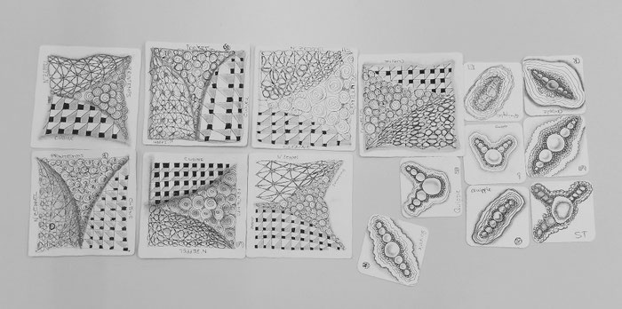 Mosaik aus einigen Tiles, die am Teamanlass entstanden sind.