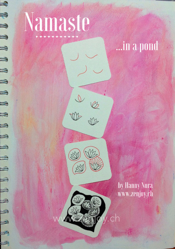 Namaste in a pond pattern by Zenjoy