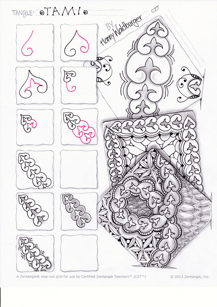 Zentangle pattern Tami by Zenjoy Switzerland