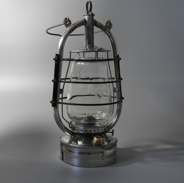 Made in England 'BAT' Kerosene lantern with Double Bat globe. Made by Veritas (Falk, Stadelmann & Co.)