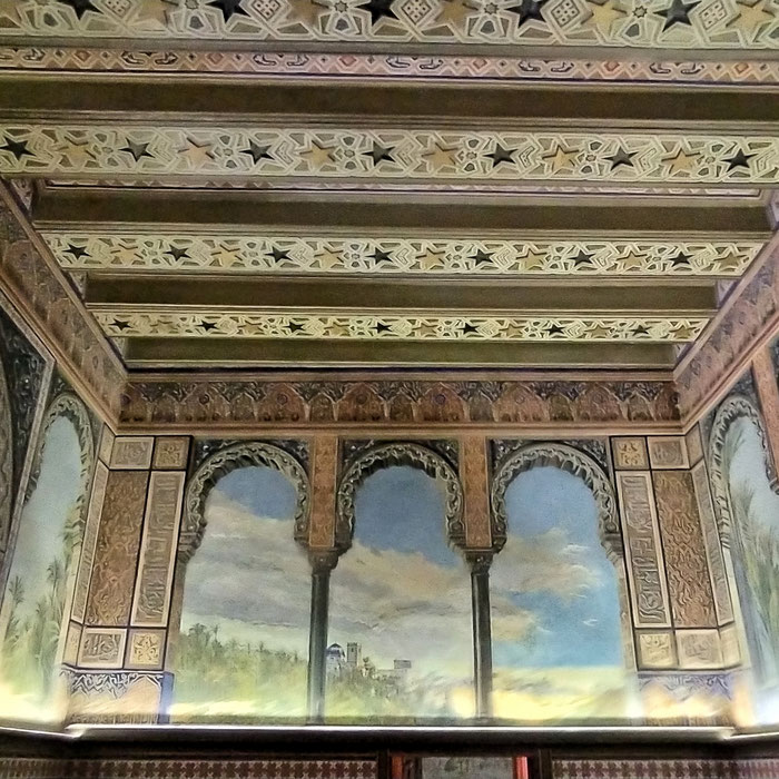 Detalle de la Sala Verde, de estilo nazarí