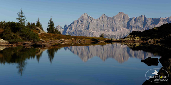 Sonnenaufgang am mittleren Gasselsee, Reiteralm