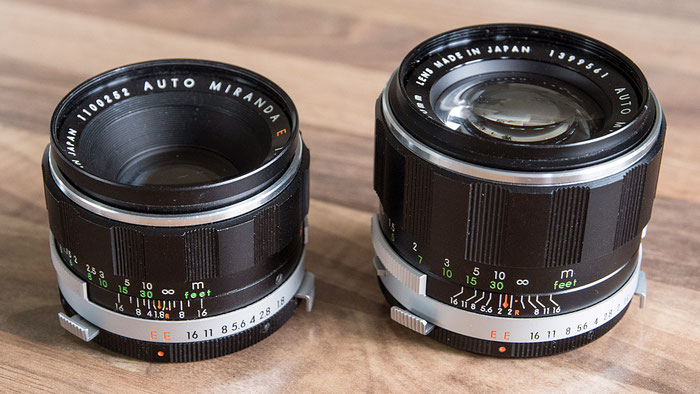 50mm Objektive 1.8 und 1.4 zur Miranda Sensorex EE. Foto: bonnescape.de