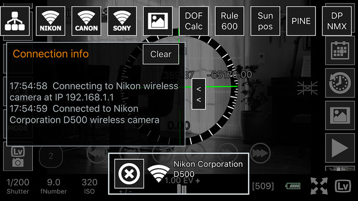 Test: WLAN Tethered Shooting mit NIKON und ControlMyCamera V1.0.1. Screenshot und Foto: Bonnescape