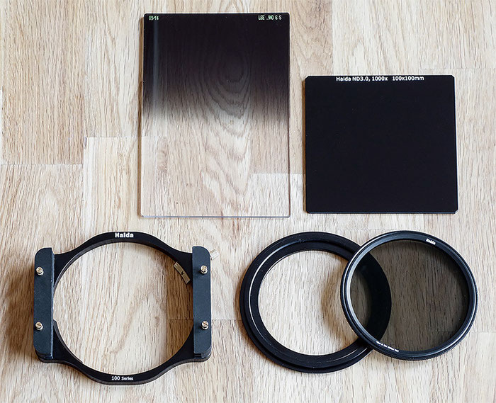 Erfahrungen mit meinem Filterset: Haida Filterhalter mit Adapter und Polfilter, Graufilter und Lee-Grauverlauffilter