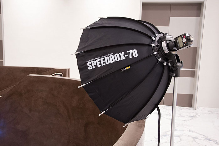 Testbericht: Softbox für Systemblitze, SMDV Speedbox-70. Foto: bonnescape.de