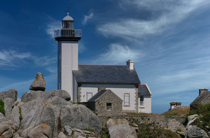 Strasse der Leuchttürme, Phare de Pontusval, Côte des Légendes, Kerlouan, Finistère