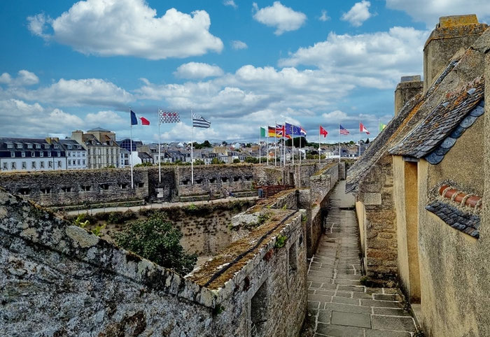 Concarneau, Festungsstadt, Finistère, Bretagne, alte Stadtmauern