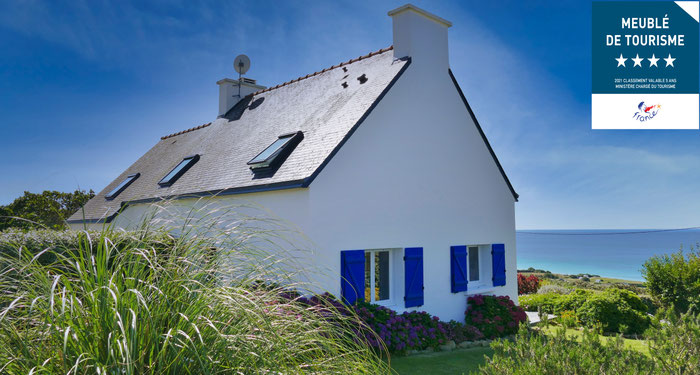 Ferienhaus Ker Armor, 4 Sterne, mit Meerblick in Plouhinec: Ihr Urlaub am Cap Sizun in der Bucht von Audierne (Finistère). Hunde sind bei uns herzlich willkommen.
