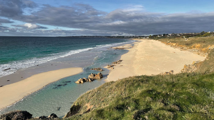 Strand von Mesperleuc, Plouhinec, Finistère, direkt unterhalb unserer Ferienhäuser Ker Armor und Tal Ar Mor