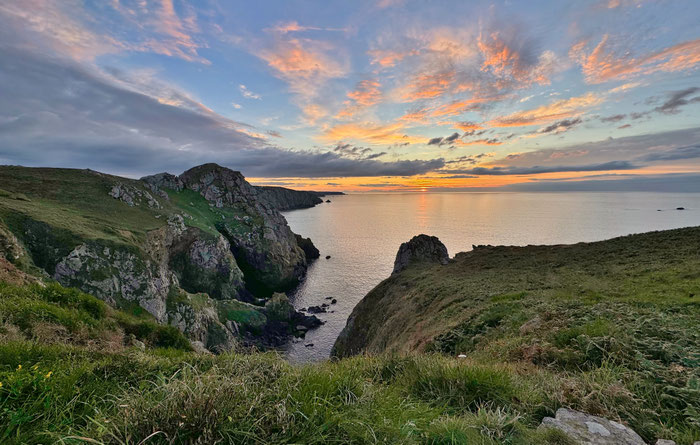 Sonnenuntergang in der Réserve du Cap Sizun, Goulien, Cap Sizun