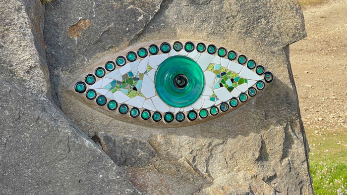 Die Augen von Pierre Chanteau am Cap Sizun, Auge Pierre Chanteau Plouhinec, Ferienhaus Ker Armor