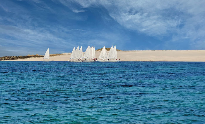 Glénan Inseln, Glénan Archipel, glasklares Wasser und weiße Strände, Segelschule, Bretagne