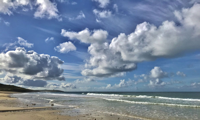 Bretonisches Wetter, Strand von Mesperleuc, mildes Klima, Mikroklima Bucht von Audierne