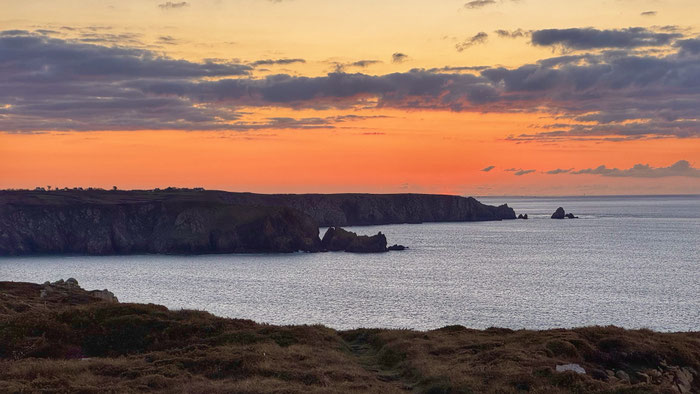 Sonnenuntergang am Cap Sizun, die blaue Stunde in der Bretagne, Ferienhaus Ker Armor, Ferienhaus Tal Ar Mor
