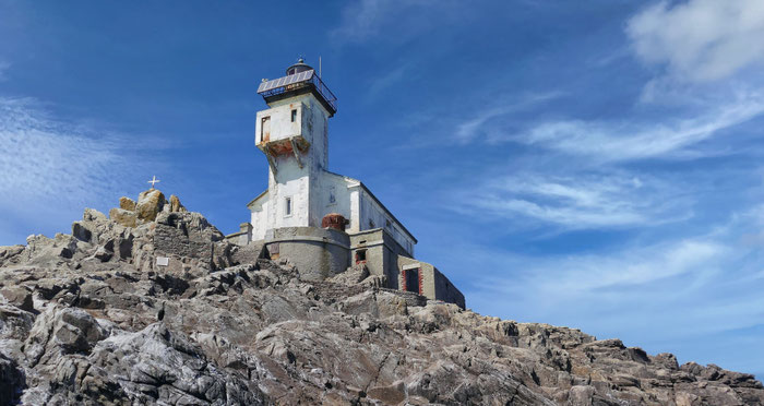 Der Leuchtturm von Tévénnec, Bretagne, Cap Sizun, Atlantik