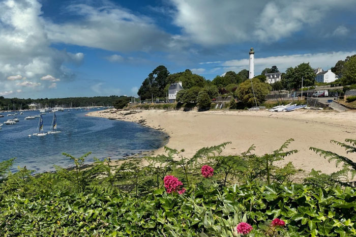 Bénodet, Strand und Leuchtturm, Finistère, Riviera Bretonne