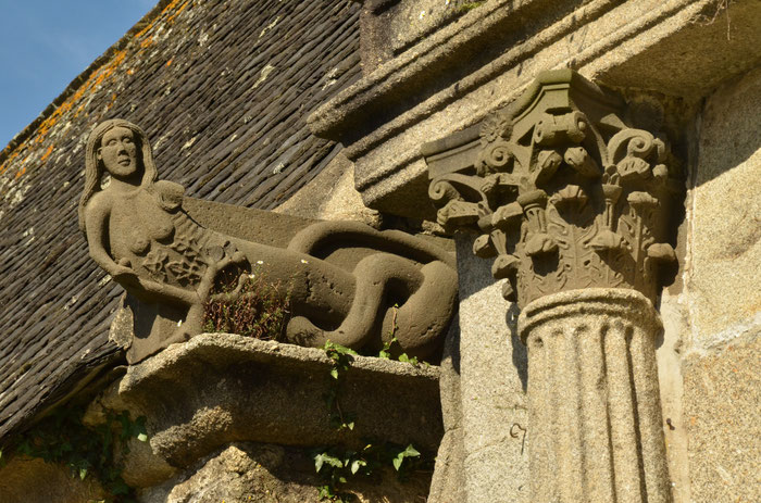Sizun, Detail Kirche außen