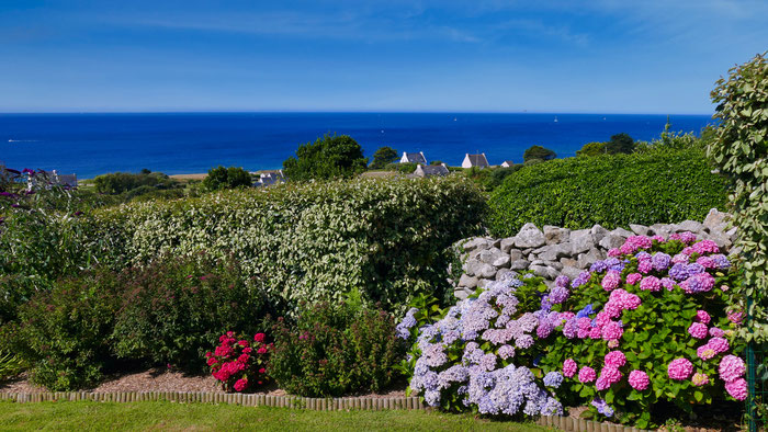 Ferienhaus Ker Armor, Plouhinec, Bucht von Audierne, Cap Sizun, Panorama Meerblick, Hund willkommen