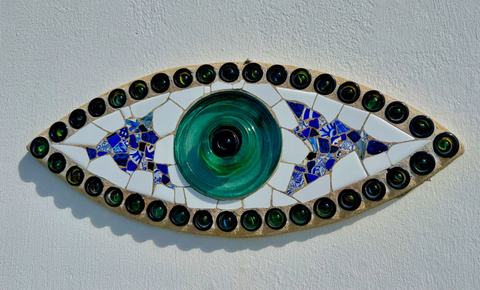 Auge von Pierre Chanteau am Ferienhaus Ker Armor in Plouhinec, Bucht von Audierne, Cap Sizun, Bretagne