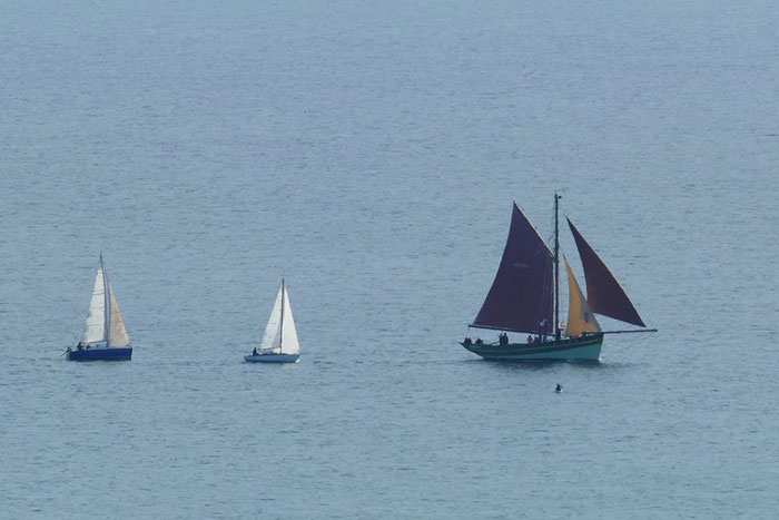 Traditionssegler Cap Sizun, Audierne, Langustenfänger, in der Bucht von Audierne