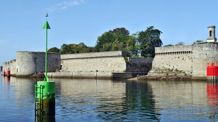 Concarneau, Festungsstadt, Finistère, Bretagne, alte Stadtmauern