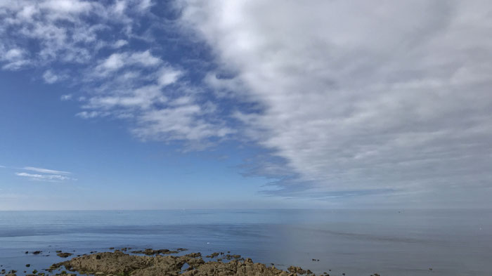 Wetter in der Bretagne, Seenebel, Bucht von Audierne, mildes Mikroklima, milde Winder