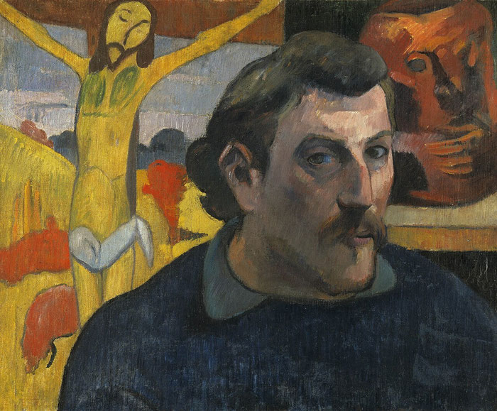 Paul Gauguin, Portrait de l'artiste au Christ jaune, 1890/91