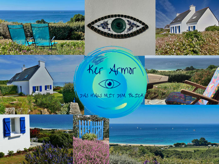 Ferienhaus Ker Armor mit Meerblick in Plouhinec: Ihr Urlaub am Cap Sizun in der Bucht von Audierne (Finistère). Hunde sind bei uns herzlich willkommen.