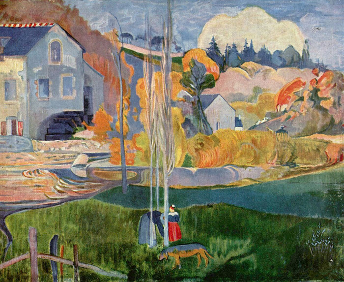 Gemälde von Paul Gauguin, Die David-Mühle in Pont-Aven, 1894