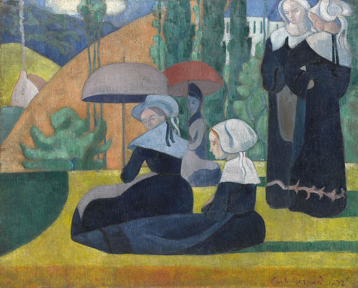 Emile Bernard, Bretonnes aux ombrelles (1892)