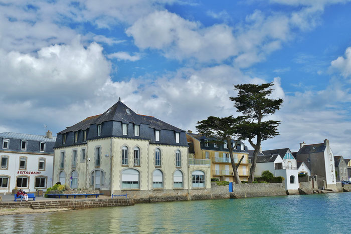 Die Île Tudy von der Mole aus gesehen, Süd-Finistère, Pays Bigouden