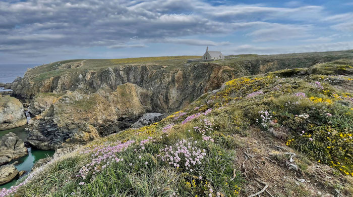 Chapelle Saint-They, Pointe du Van, Cap Sizun, Cléden-Cap-Sizun, Kapelle auf der Klippe