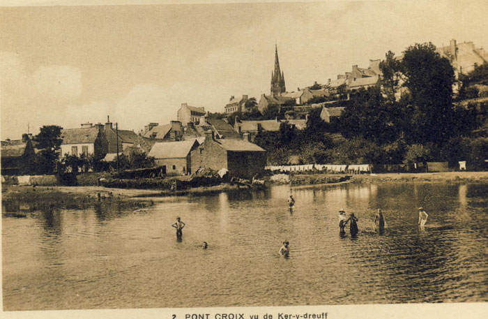 Pont-Croix, altes Foto, Autor unbekannt