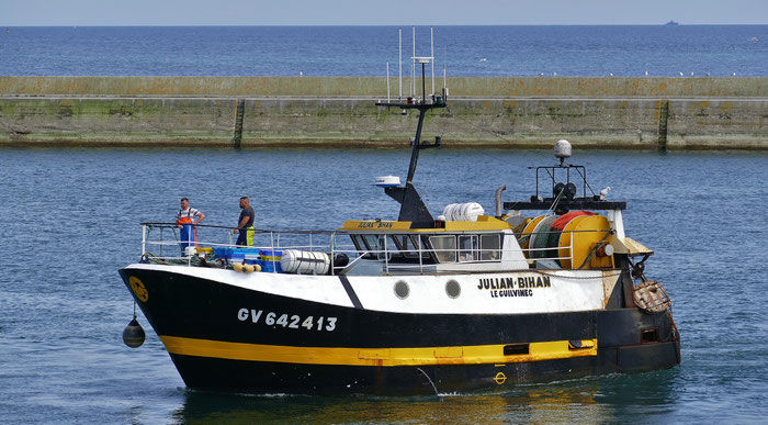 Das Einlaufen der Fischerboote in Le Guilvinec, Einlaufparade