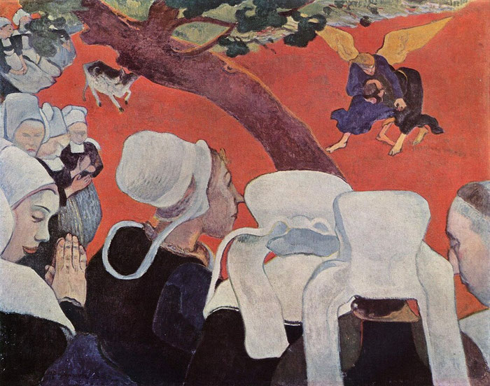  Paul Gauguin, Vision nach der Predigt, La Vision après le Sermon (La Lutte de Jacob avec l’Ange)