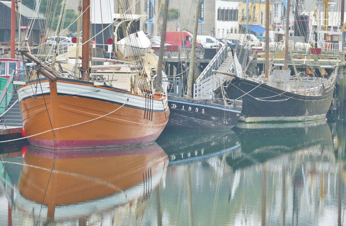 Douarnenez, Museumshafen, alte Schiffe, Port-Rhu