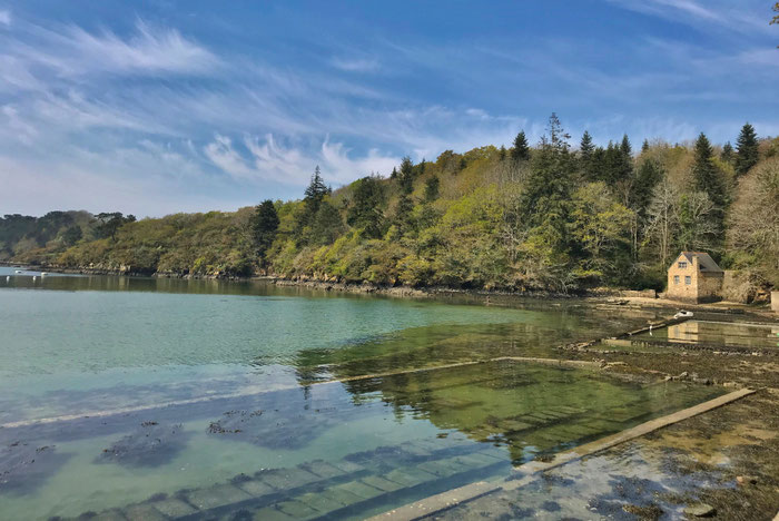 Austernbänke im Bélon, Riec sur Bélon, Bretagne