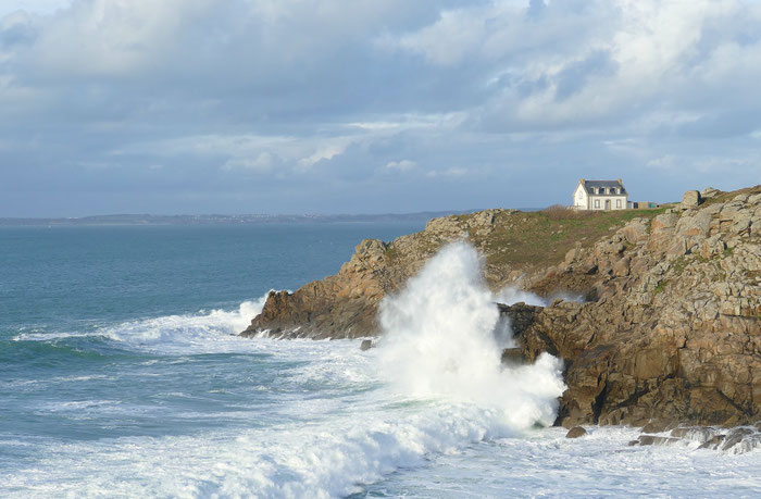 Küstenwanderweg GR34, Cap Sizun, Finistère, Bucht von Douarnenez, Zöllnerweg, Pors Péron zur Pointe du Millier, wandern, Pointe du Millier, Phare du Millier