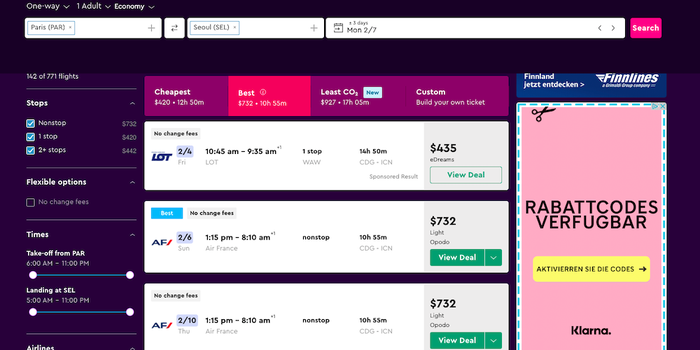 compare cheap flights