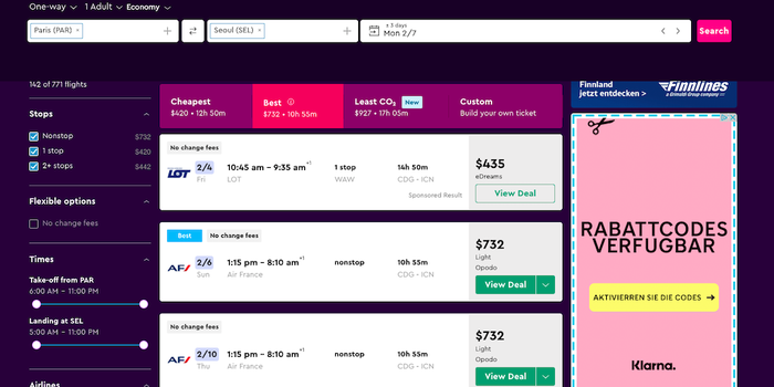 compare cheap flights 