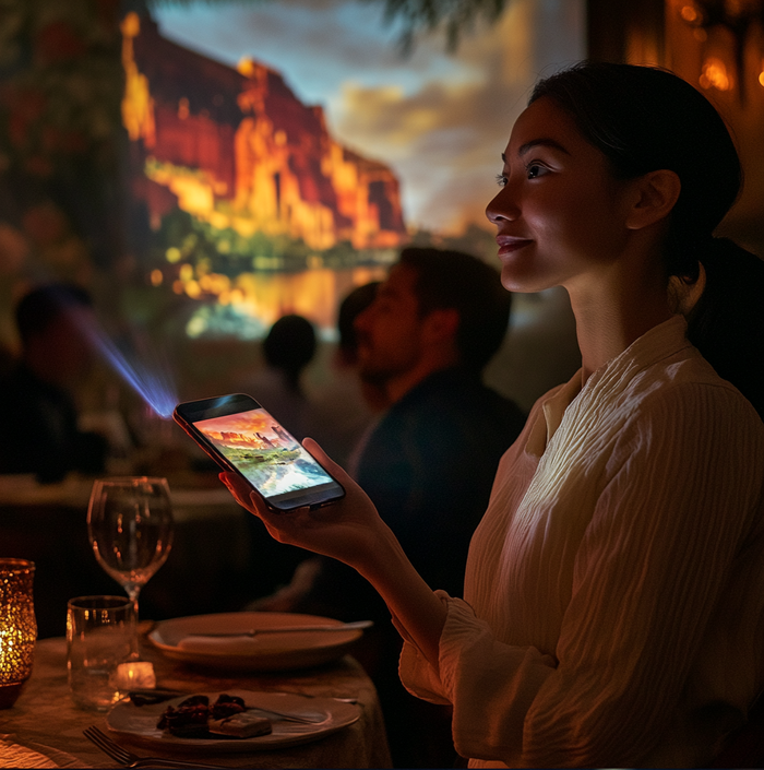 Handy auch als Beamer verwendbar