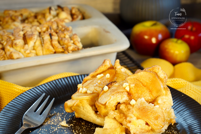 Apfel-Zimt-Zupfbrot, Tines Ofengenuss, Pampered Chef, Mini-Kastenform, Apfel, Zimt, Zupfbrot